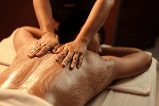 male body scrub with male therapist 